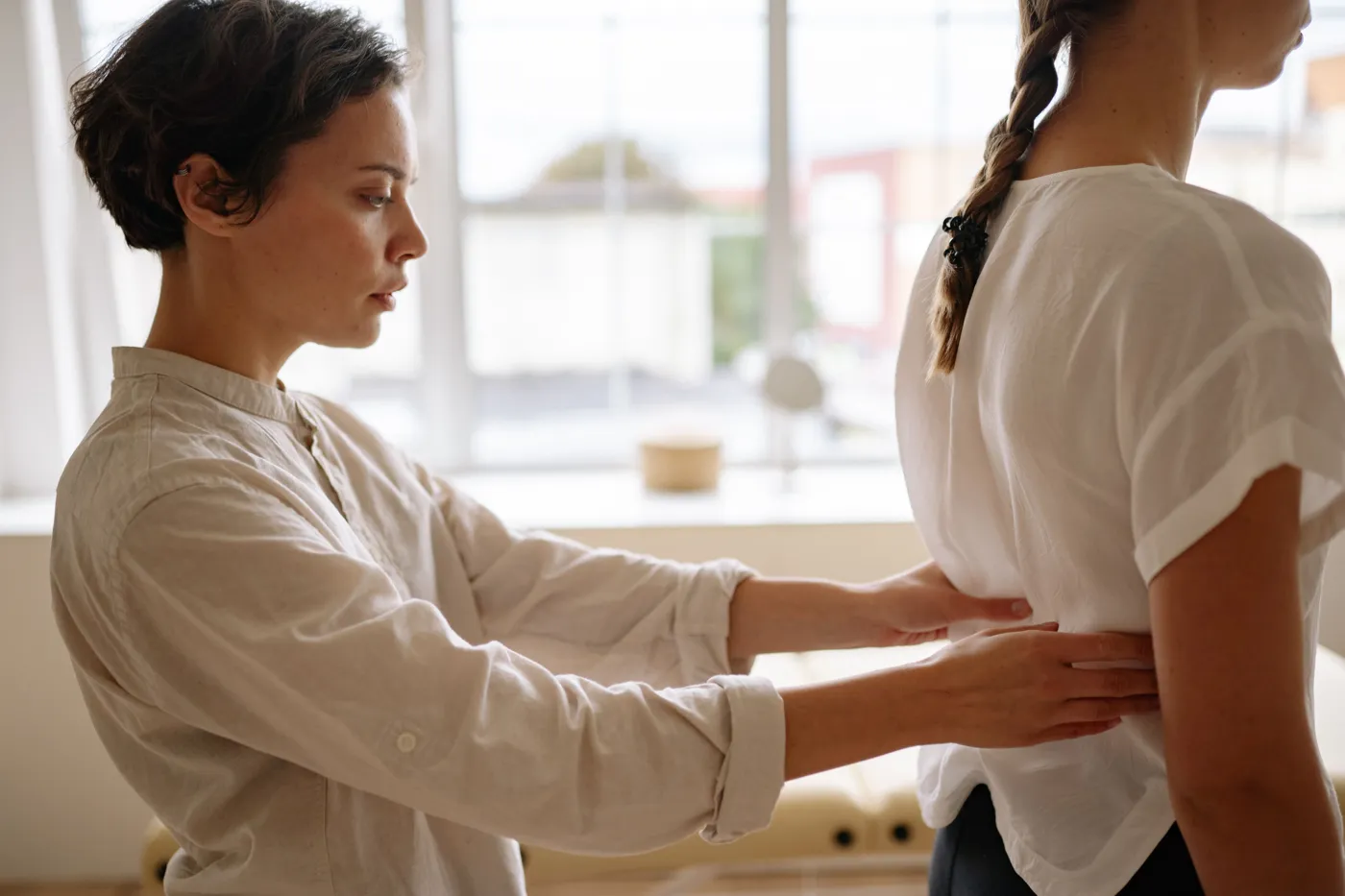 Illustrative bodywork, movement or back-awareness photograph